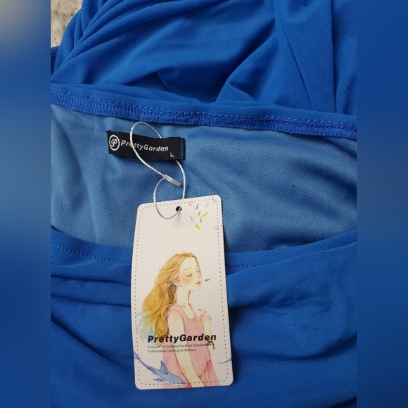 PRETTY GARDEN Rouched One Shoulder Sleeveless Party Cocktail Pencil Dress. NEW! - Picture 3 of 12